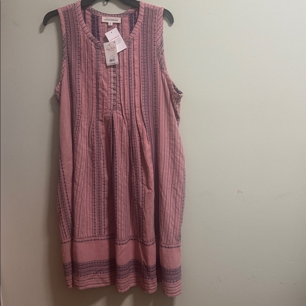 Lucky Brand Lavender and Purple Striped Sleeveless Tunic